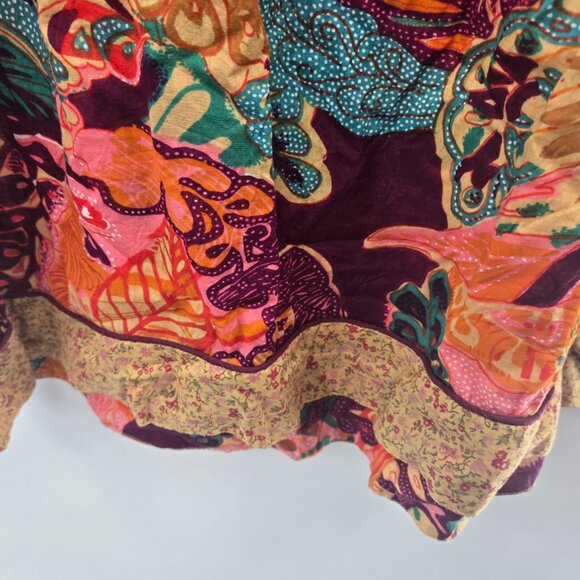 Xhilaration 2007 Y2K Boho Flutter Sleeve 100% Cotton Blouse Size Large - Picture 5 of 14